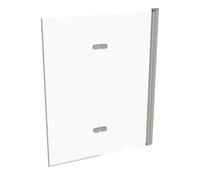 Mampara de baño HÜPPE Design pure, puerta abatible con bisagras, fijación a la derecha, anchura 1200mm, alto 1500mm, 8P2402087321, Cabinas de ducha: Color de perfil plata mate ESG clear