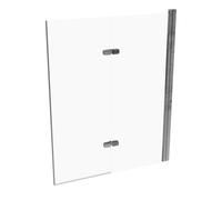 Mampara de baño HÜPPE Design pure, puerta abatible con bisagras, fijación a la derecha, anchura 1200mm, alto 1500mm, 8P2402092322, Cabinas de ducha: Color de perfil cristal cromado brillante ESG trans