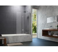 Mampara de baño HÜPPE Design pure, puerta abatible con bisagras, fijación a la derecha, anchura 1200mm, alto 1500mm, 8P2402092373, Cabinas de ducha: Color de perfil cristal cromado brillante ESG Priva