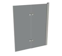 Mampara de baño HÜPPE Design pure, puerta abatible con bisagras, fijación a la derecha, anchura 1200mm, alto 1500mm, 8P2402087301, Cabinas de ducha: Color del perfil plata mate Vidrio ESG gris