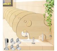 Mampara de baño para urinario Infantil, Divisor de protección para Inodoro de Suelo, mampara de privacidad para baño de guardería, mampara de Madera (Azul, 600 x 750 mm/23,62 x 29,53 Pulgada