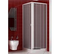 Mampara de Ducha 100x100 CM 185 de PVC mod. Acquario con apertura Central