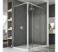 MAMPARA DE DUCHA CABINA 80X120CM ANGULAR H185 2 HOJAS CRISTAL IMPRESO