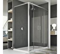 MAMPARA DE DUCHA 2HOJAS REPLAY CORREDERAS APERTURA FRONTAL VIDRIO CRISTAL CABINA