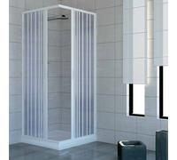 MAMPARA DE DUCHA 80X100 CABINA ANGULAR BAÑO PLEGABLE PVC APERTURA CENTRAL