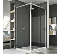 Mampara de Ducha 80x120 CM H185 Transparente mod. Replay Duo 1 Hoja