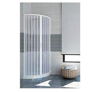 Mampara de Ducha 80x80 CM Semicircular de PVC mod. Scorpione con apertura Central