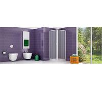 Mampara de Ducha 90x100 CM 185 de PVC mod. Acquario con apertura Central