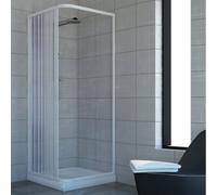 Mampara de Ducha 90x100 CM 185 de PVC mod. Acquario con apertura Lateral