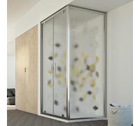 MAMPARA DE DUCHA 90X110 CM 2 HOJAS ABATIBLES SALOON VIDRIO IMPRESO C AP 110