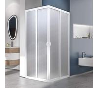 Mampara de Ducha 90x90 CM de Acrílico mod.Smart con Apertura Central