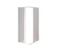 Forte BK102001 Nova Mampara de ducha esquinera de PVC, antical, reducible, resistente a los golpes y a los rayos UV, kit completo, 110 x 110 x 185 cm, color blanco, 80-110 X 80-110 Riducibile