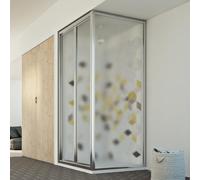 MAMPARA DE DUCHA CABINA 70X80CM H198 VIDRIO IMPRESO C HOJA PLEGABLE LADO 70