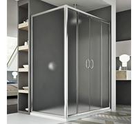 MAMPARA DE DUCHA CABINA 80X120CM ANGULAR H185 2 HOJAS CRISTAL IMPRESO