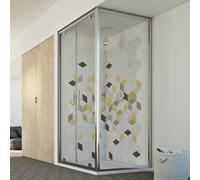 Idralite Mampara de Ducha 90x110 Ap. 110 CM H198 Vidrio Transparente Mod. Cristal Duo 2 Hojas