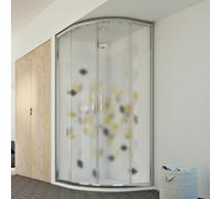 Idralite Mampara de Ducha Semicircular 90x90 CM H198 Vidrio Impreso C Mod. Evolution