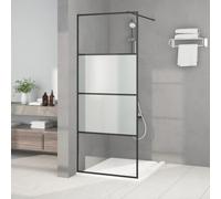 Mampara De Ducha Con Cristal Templado Semiesmerilado, Seguridad Y Estabilidad, Mamparas De Ducha, Mampara Baño, Para Baño Moderno, Negro, 80 x 195 cm 4 Paneles