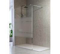 Mampara de Ducha Frontal de 1 cristal fijo - Cristal de Seguridad de 8 mm - Modelo Fresh (80 cm)