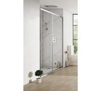 Mampara de ducha frontal Jade (160 x 195 cm, Espesor de vidrio: 4 mm, Cromo)