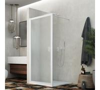Mampara de ducha Pared Walk In 120 CM H 190 de Acrílico color Blanco mod. Beatrix Perfil