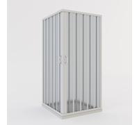 Mampara de ducha plegable en PVC 70x70 cm H 185 modelo Aster con apertura central