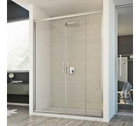 MAMPARA DE DUCHA CABINA NICHO PARED PUERTA 2 HOJAS CRISTAL CORREDERA 117 A 182