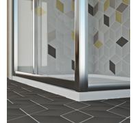 MAMPARA DE DUCHA PUERTA 180 CM DOS 2 HOJAS VIDRIO TRANSPARENTE CORREDERAS