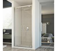 MAMPARA DE DUCHA PUERTA NICHO PARED PUERTA ABATIBLE SALOON CRISTAL 77 A 132 CM
