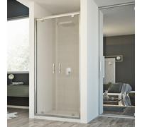 MAMPARA DE DUCHA PUERTA NICHO PARED PUERTA ABATIBLE SALOON CRISTAL 77 A 132 CM