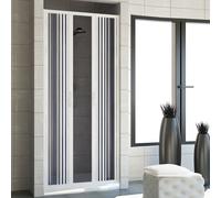 MAMPARA DE DUCHA PUERTA PARED NICHO 1 LADO PLEGABLE PVC VARIOS COLORES CENTRAL