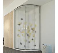 Mampara de Ducha Semicircular 90x90 CM H198 Vidrio Impreso C mod. Evolution