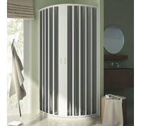 MAMPARA DE DUCHA SEMICIRCULAR DE PVC ANGULAR 90X90 CM R55 CENTRAL CABINA H185