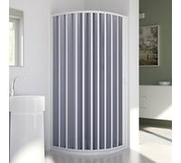 MAMPARA DE DUCHA SEMICIRCULAR DE PVC ANGULAR LATERAL CABINA H185