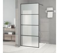 Mampara de Ducha Vidrio ESG Esmerilado Negro 90x195 cm,Paredes y mamparas de ducha-152131