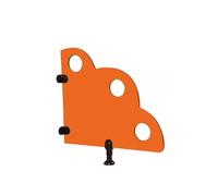 Mampara de orinal Partición de inodoro, Mampara de urinario dibujos animados for montar en el suelo con accesorios multicolor(Orange1pcs,27.6in/70cm)