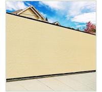 Mampara de privacidad ColourTree beige de 2,44 m x 7,62 m - Calidad comercial, 170 g/m - Resistente - 3 a os de garant a - Incluye bridas
