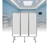 Mampara De Privacidad Médica, Separador De Ambientes Plegable, Valla Temporal, Mampara De Privacidad Médica Móvil, Para Residencias De Ancianos, Salas De Urgencias(White,3 Panel)