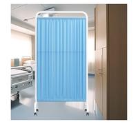 Mampara de privacidad para clínica, biombos enrollables de un Solo Panel, mampara de Puerta con Ruedas, Separador para salón de Belleza u Oficina (Color 1, 2 Paneles)