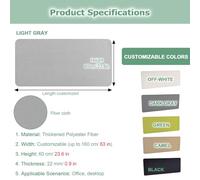 Mampara de privacidad para Escritorio de Oficina de 60 cm: Panel Divisor insonorizado para Debajo del Escritorio, con reducción de Ruido y protección Visual para cubículos (Color Camel, 59 c