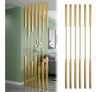 Mampara de privacidad para pared divisoria de techo a piso, paquete de 5, 8 y 10, separador de ambientes temporal, listones de metal, valla de privacidad, columna decorativa para oficina(8pcs,65cm/25.