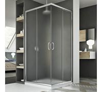 MAMPARA DE DUCHA ANGULAR 70X100CM H185 VIDRIO 6MM CORREDERA CRISTAL IMPRESO