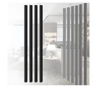 Mampara divisoria de encimera, 4/5/6 Piezas, Rejilla de Columna de Piso a Techo, para Pasillo, Puerta de Entrada, Sala de Estar, protección de privacidad (Negro, 6 Piezas, 155 cm/6