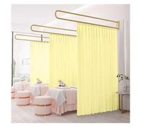 Mampara divisoria para privacidad, Modelo Beau Salon, con Estructura metálica Americana, Apta para vestidores y dormitorios (Color: Amarillo, tamaño: 220 cm).