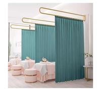 Mampara divisoria para privacidad, Modelo Beau Salon, con Estructura metálica Americana, Apta para vestidores y dormitorios (Color: Verde, tamaño: 220 cm).