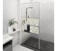 Mampara ducha con estante vidrio ESG aluminio cromado 100x195cm,Bricolaje,Fontanería,Piezas y herramientas para componentes de fontanería,Artículos de ducha,Paredes y mamparas de ducha-3185502