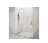 Mampara frontal 1 puerta corredera y 1 hoja fija de 95 a 180 cm de ancho VITRO de GME - 100 a 105 cm / Con perfil compensación 1.5 / Con barra