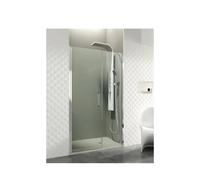 Mampara frontal de ducha fabricada en vidrio de 6 mm con una hoja abatible y una fija con apertura de 180° de GME - 180º / 61.1 a 62.6 cm / 57.5 a 60 cm