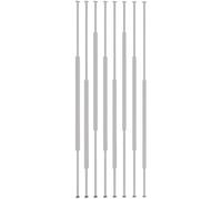 Mampara metálica: Conjunto de 8 Piezas de Paneles divisorios de Suelo a Techo con diseño de columnas, Ideales para oficinas, restaurantes y decoración del hogar. Diseño Moderno.