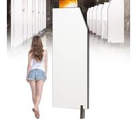 Mampara para inodoro montado en el suelo, tabique de urinario, pantalla de privacidad para orinales, pantalla de privacidad para orinarios de hombre, color blanco, 1 unidad