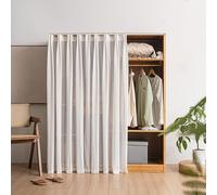 Mampara para puerta corredera autoadhesiva a prueba de polvo, lavable, 120 x 200 cm, separación de privacidad para sala de estar, con pista de susurros, perfecta para decoración del hogar y separación